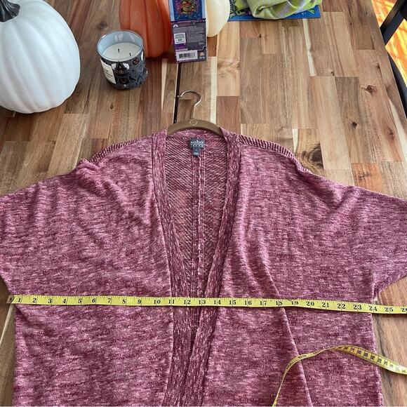 Layering Sweater Burgundy Half Sleeves Oversized - Picture 5 of 6